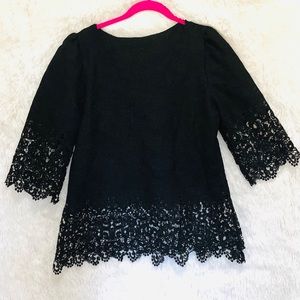 Elegant Black Lace Women's Top
